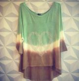 Blusa detalhe Verde e Marrom