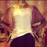 Blusa aplique Coração