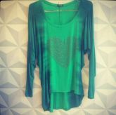 Blusa aplique Coração